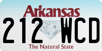 AR license plate 212WCD
