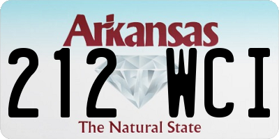 AR license plate 212WCI