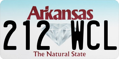 AR license plate 212WCL