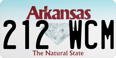 AR license plate 212WCM
