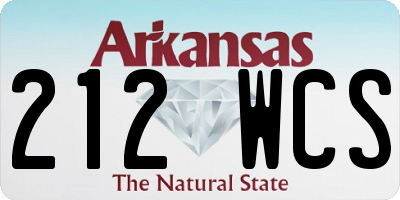 AR license plate 212WCS