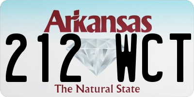 AR license plate 212WCT