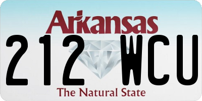 AR license plate 212WCU