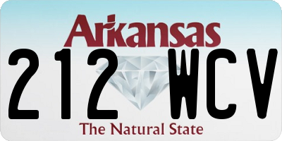 AR license plate 212WCV