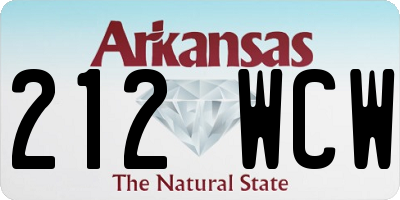 AR license plate 212WCW