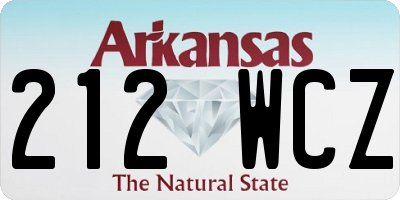 AR license plate 212WCZ