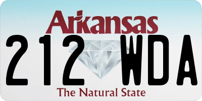 AR license plate 212WDA