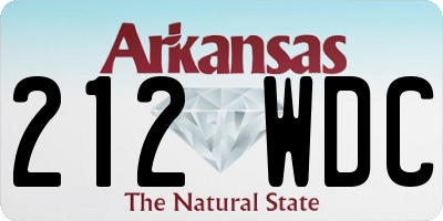 AR license plate 212WDC