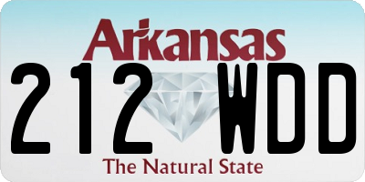 AR license plate 212WDD