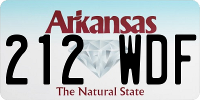 AR license plate 212WDF