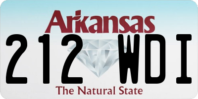 AR license plate 212WDI