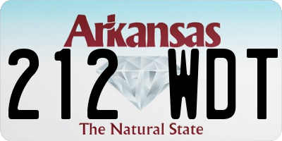 AR license plate 212WDT