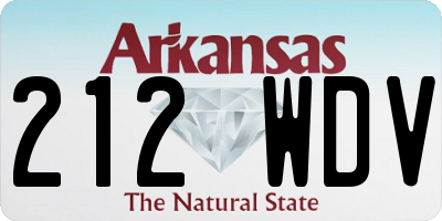 AR license plate 212WDV