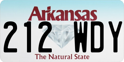 AR license plate 212WDY