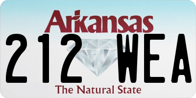 AR license plate 212WEA