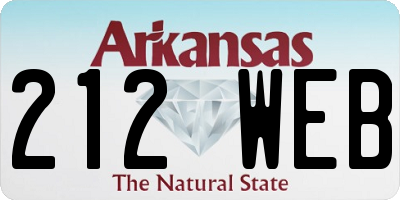 AR license plate 212WEB