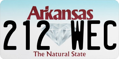 AR license plate 212WEC