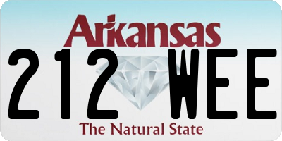 AR license plate 212WEE