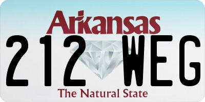 AR license plate 212WEG