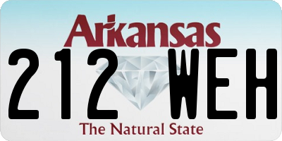 AR license plate 212WEH