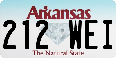 AR license plate 212WEI