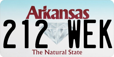 AR license plate 212WEK