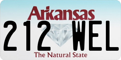 AR license plate 212WEL