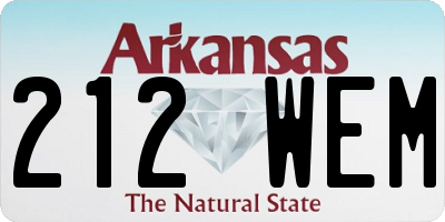 AR license plate 212WEM