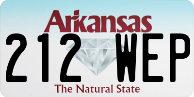 AR license plate 212WEP