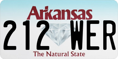 AR license plate 212WER