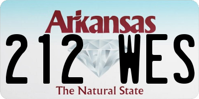 AR license plate 212WES
