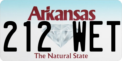 AR license plate 212WET