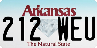 AR license plate 212WEU