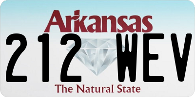 AR license plate 212WEV