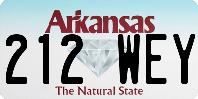 AR license plate 212WEY