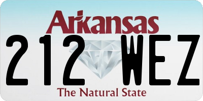 AR license plate 212WEZ