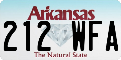 AR license plate 212WFA