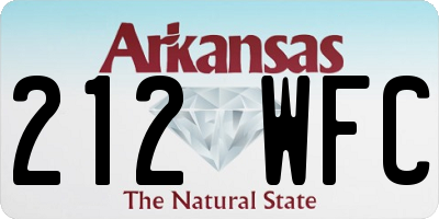 AR license plate 212WFC