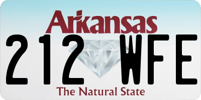 AR license plate 212WFE
