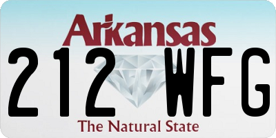 AR license plate 212WFG