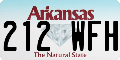 AR license plate 212WFH