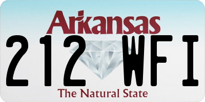 AR license plate 212WFI