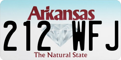 AR license plate 212WFJ