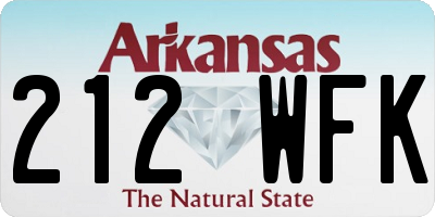 AR license plate 212WFK
