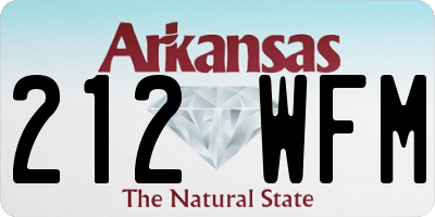 AR license plate 212WFM