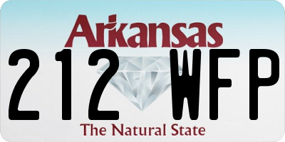 AR license plate 212WFP