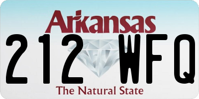 AR license plate 212WFQ