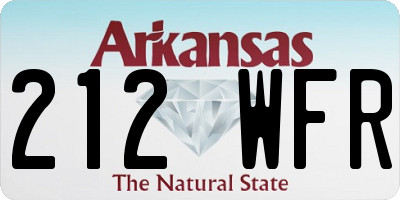 AR license plate 212WFR