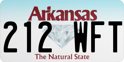 AR license plate 212WFT