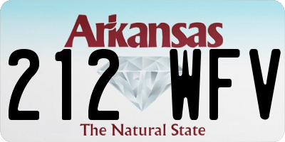 AR license plate 212WFV